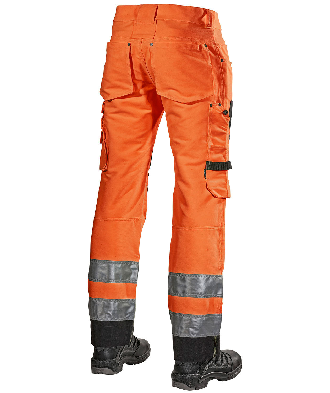 L.Brador arbeidsbukse 129PB, Hi-Vis Oransje/Svart, large image number 1