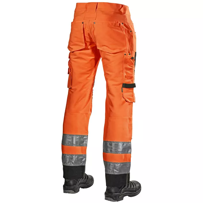 L.Brador work trousers 129PB, Hi-Vis Orange/Black, large image number 1