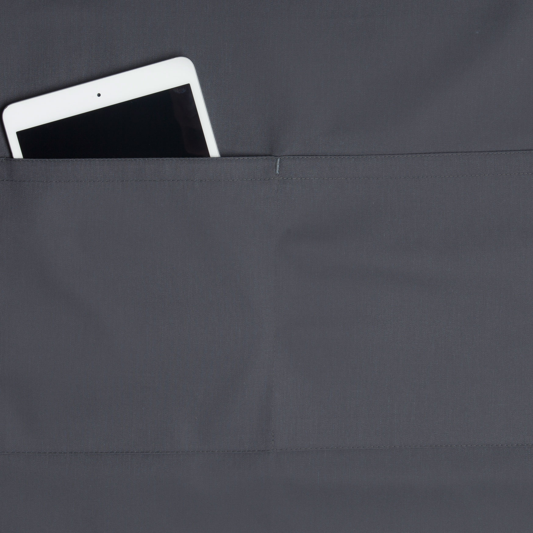 Karlowsky oversized Sch&uuml;rze mit Tasche, Anthracite, Anthracite, large image number 2