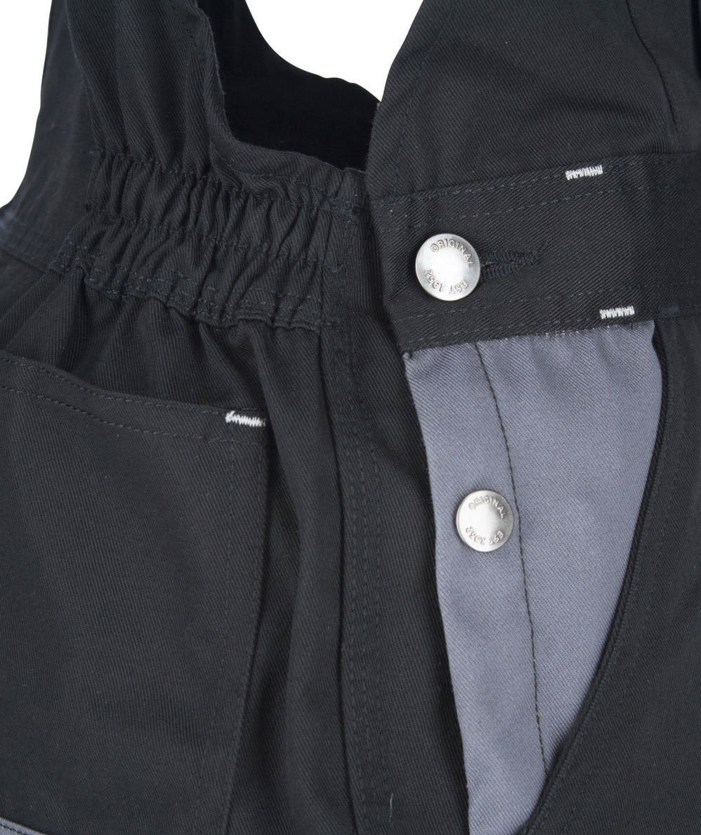 Kramp Original arbejdsoveralls, Sort/Gr&aring;, large image number 4