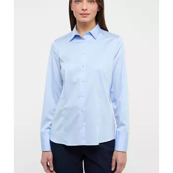 Eterna Satin Stretch dameskjorte - Modern Fit, Light blue