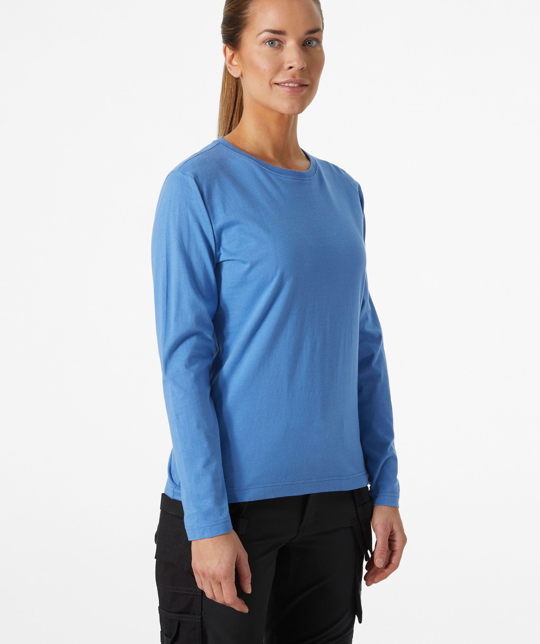 Helly Hansen Classic l&aring;ng&auml;rmad T-shirt dam, Stone Blue