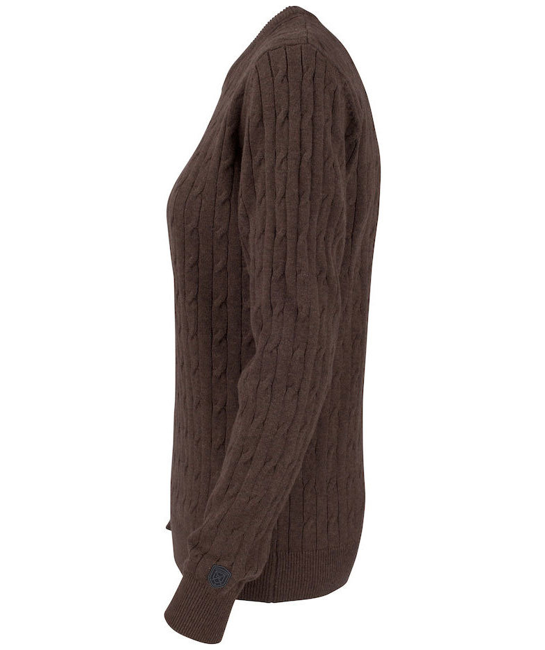 Cutter & Buck Damen Strickpullover, Braun Melange