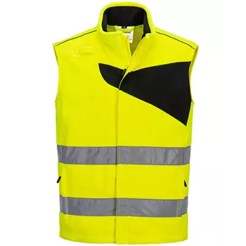 Portwest PW2 fleece vest, Hi-vis Yellow/Black