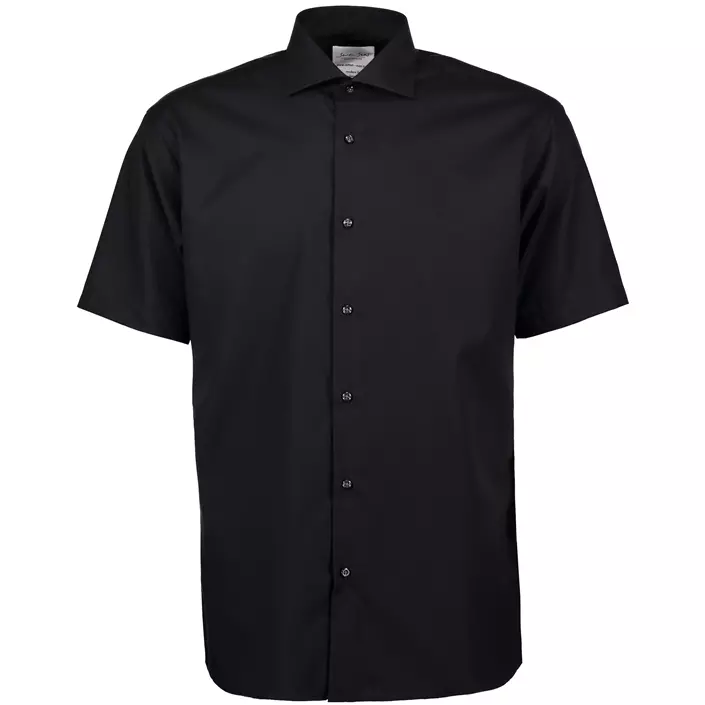 Seven Seas modern fit Fine Twill short-sleeved shirt, Black, large image number 0
