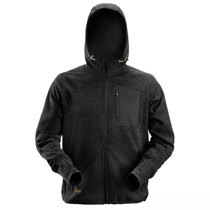 Snickers FlexiWork fleece hoodie 8041, Black, large image number 0