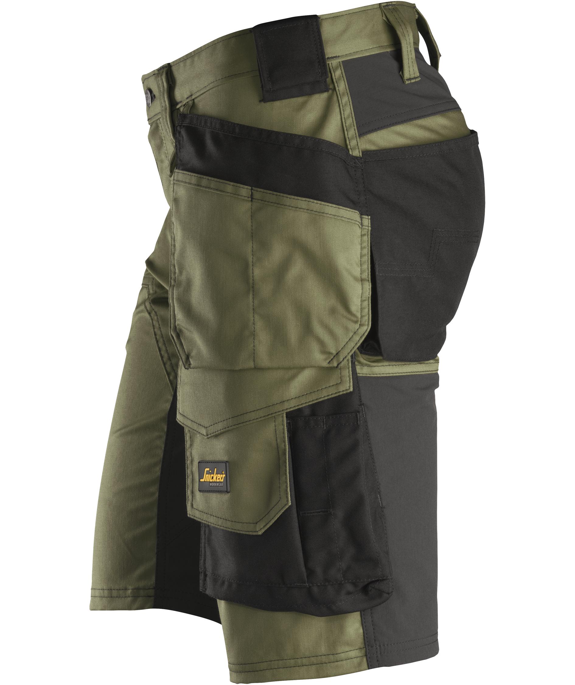 Snickers AllroundWork craftsman shorts 6141, Khaki Green/Black, large image number 3