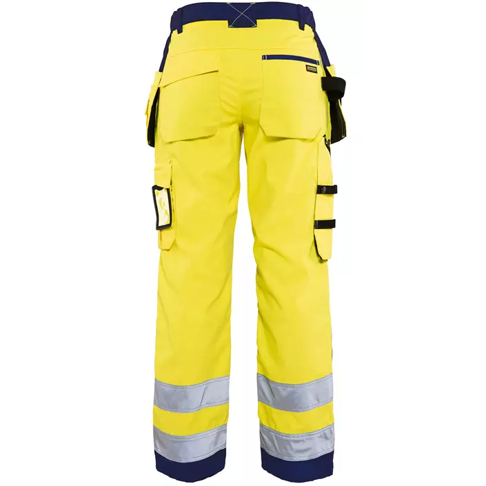 Blåkläder women's work trousers, Hi-vis yellow/Marine blue, large image number 2