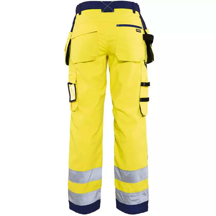 Blåkläder women's work trousers, Hi-vis yellow/Marine blue, large image number 2