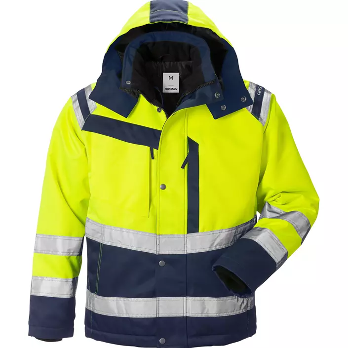 Fristads winter jacket 4043, Hi-vis Yellow/Marine, large image number 0