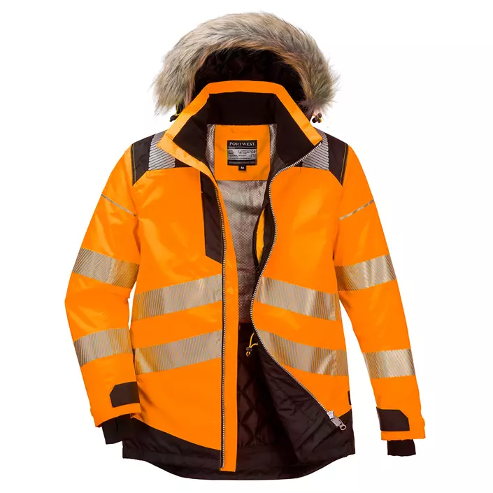 Portwest - PW3 winter jacket, Hi-Vis Orange/Black, large image number 0