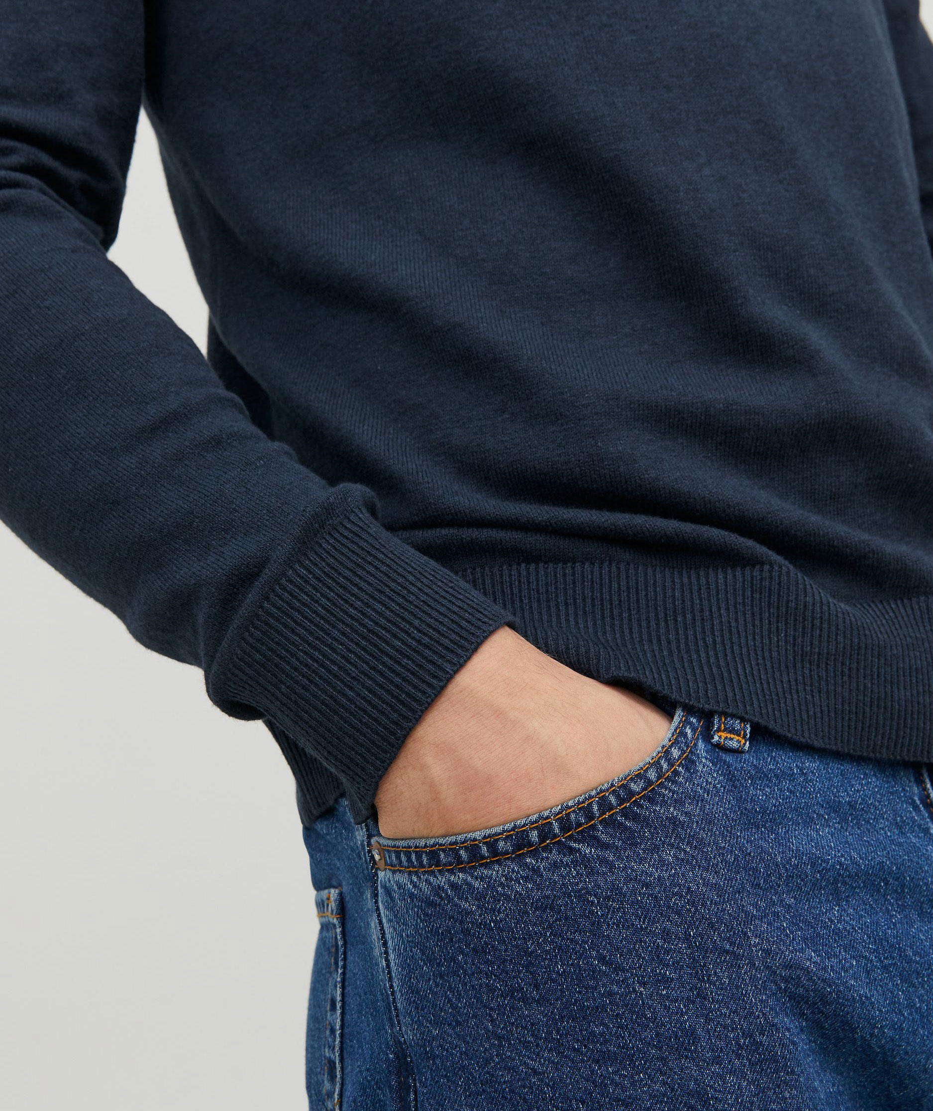 Jack & Jones JJEEMIL stickad polotr&ouml;ja, Navy Blazer, large image number 5