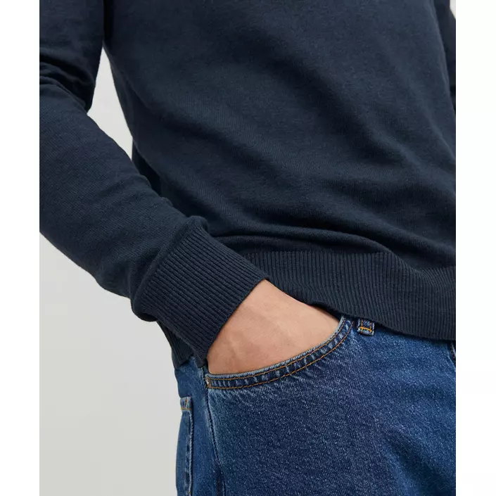 Jack & Jones JJEEMIL rullekrave striktrøje, Navy Blazer, large image number 5