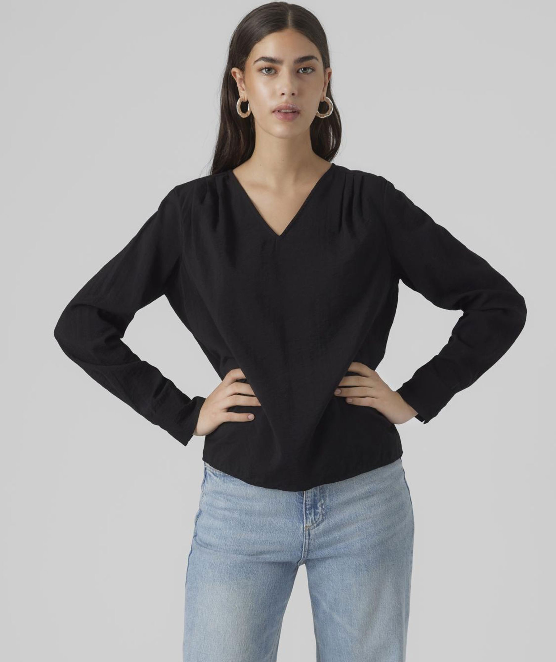 Vero Moda VMLENA women's blouse, Black, large image number 4