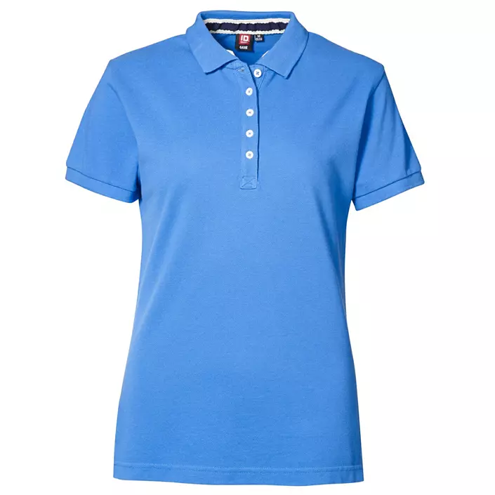 ID Casual Pique Polo T-skjorte dame, Azure, large image number 0