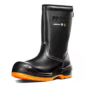 Arbesko 550 safety boots S3, Black/Orange