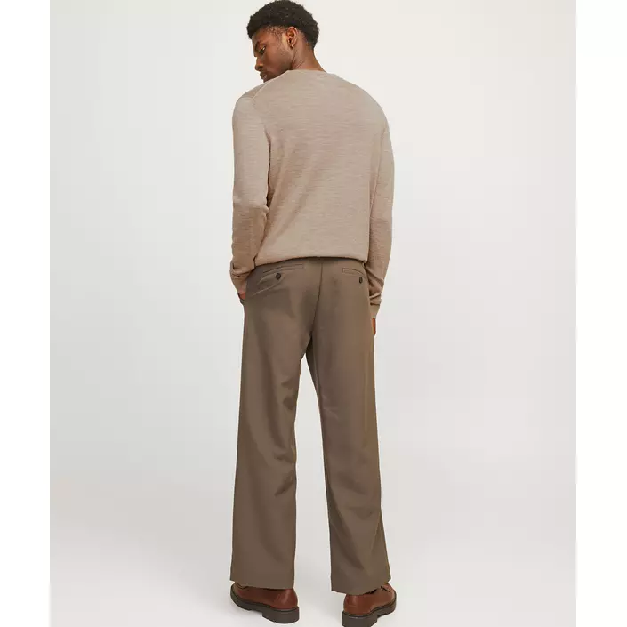 Jack & Jones Premium JPRCCMERINO stickad tröja med merinoull, Greige Melange, large image number 2