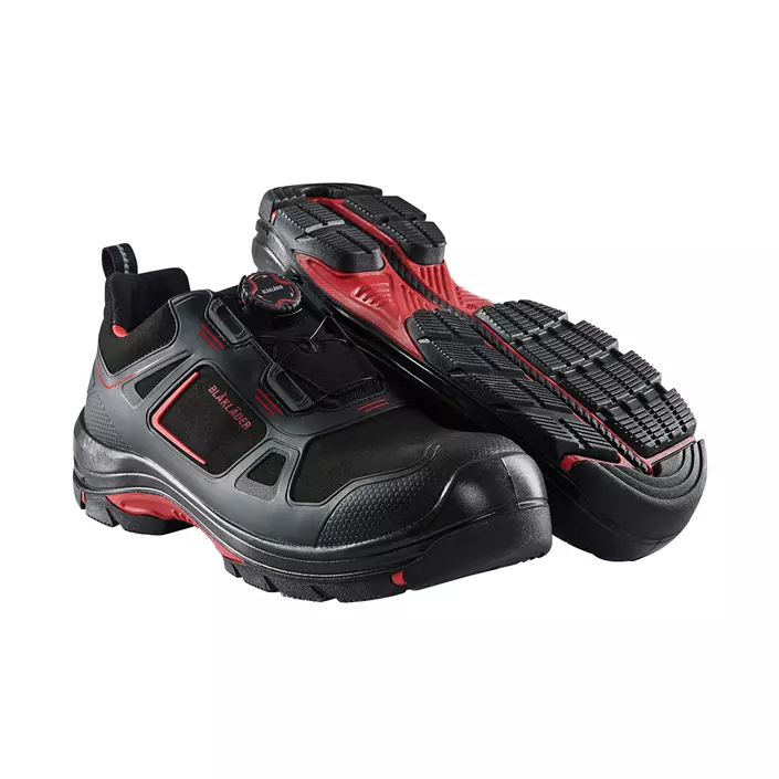 Blåkläder Gecko safety shoes S3, Black/Red, large image number 1
