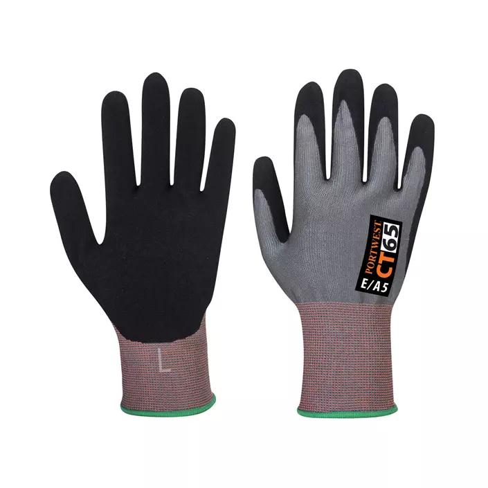 Portwest CT65 cut protection gloves Cut E, Grey/Black, large image number 2