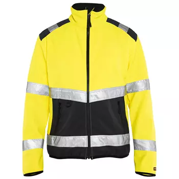 Blåkläder softshell jacket, Hi-vis Yellow/Black
