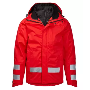 Xplor Tech Zip-in shell jacket with reflectors, Red