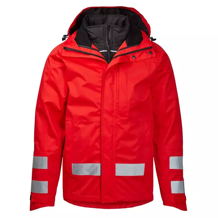 Xplor Tech Zip-in shell jacket with reflectors, Red, large image number 0