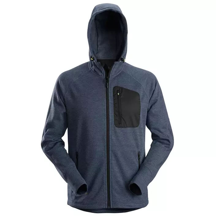 Snickers FlexiWork fleece hoodie 8041, Marine Blue/Black, large image number 0