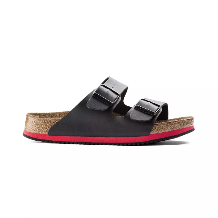 Birkenstock Arizona Regular Fit SL sandaler, Svart/Rød, large image number 4