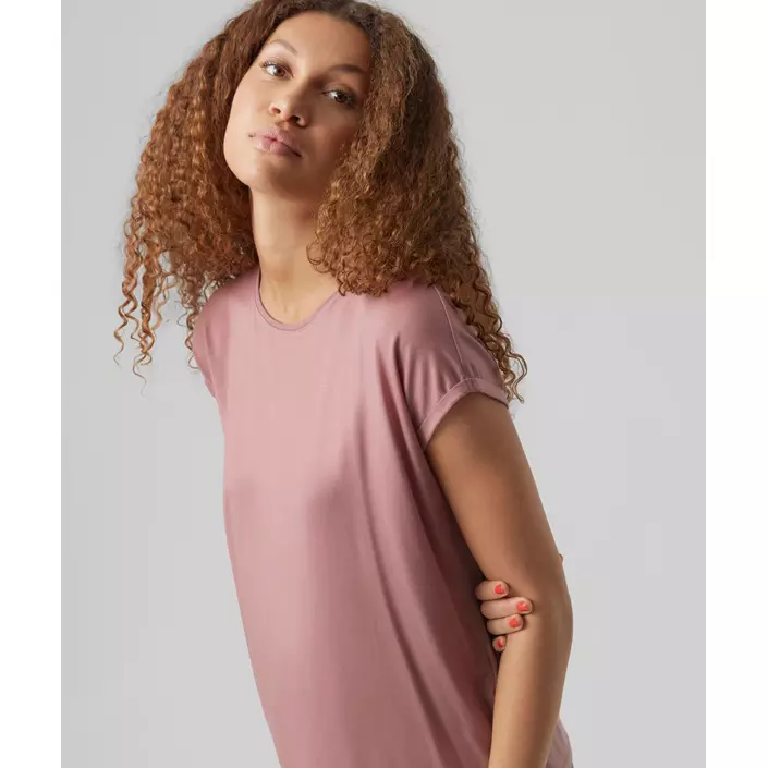 Vero Moda VMAVA PLAIN Damen T-Shirt, Nostalgia Rose, large image number 3