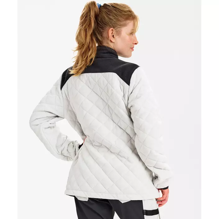 Engel Entire vatteret dame fleecejakke, Bone White/Anthracite Grey, large image number 4
