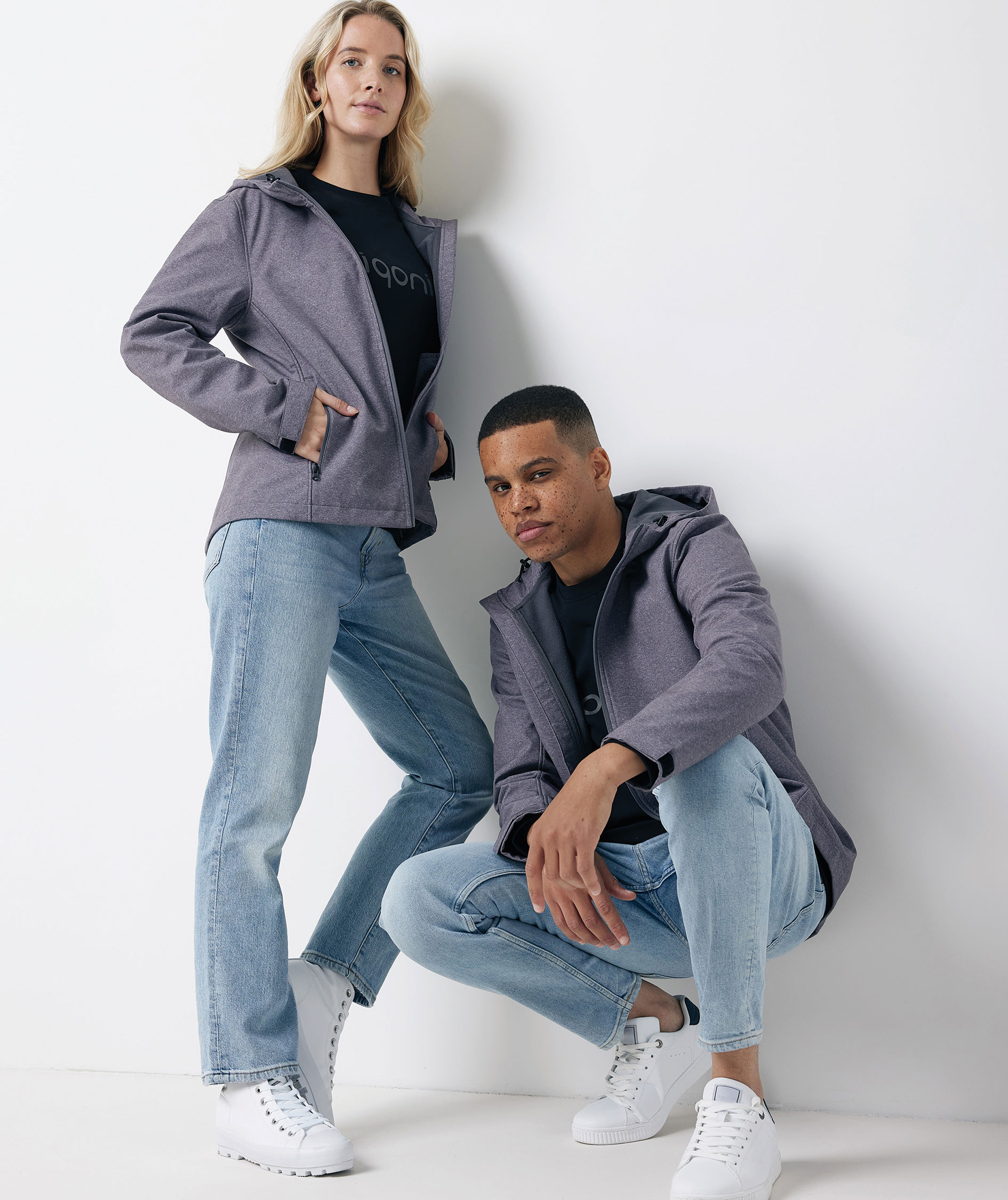 Iqoniq Makalu softshelljacka dam, Vulcano Heather Grey, large image number 8