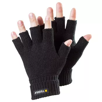 Tegera 790 fingerless knitted work gloves, Black