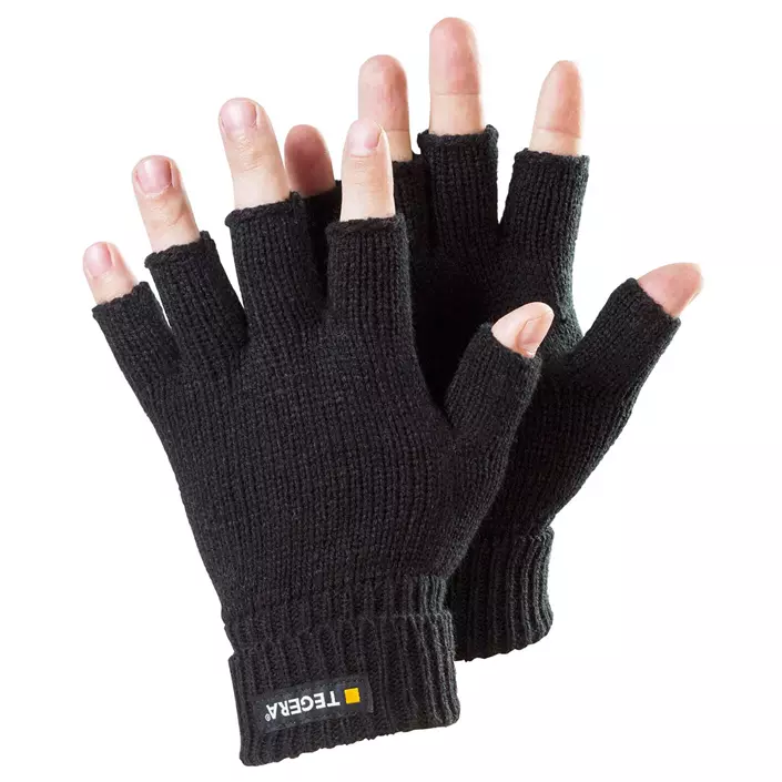 Tegera 790 fingerless knitted work gloves, Black, large image number 0
