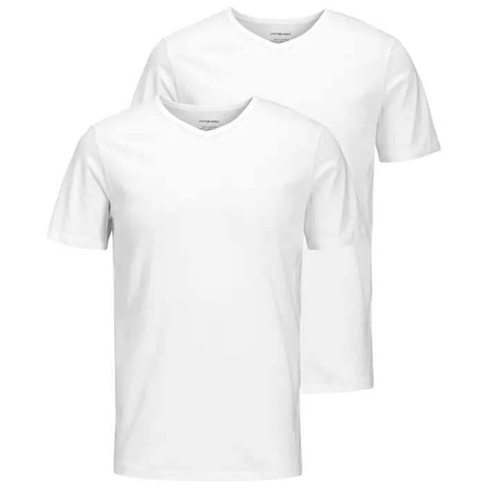 Jack & Jones JABASIC 2-pack short-sleeved underwear shirt, White, large image number 0