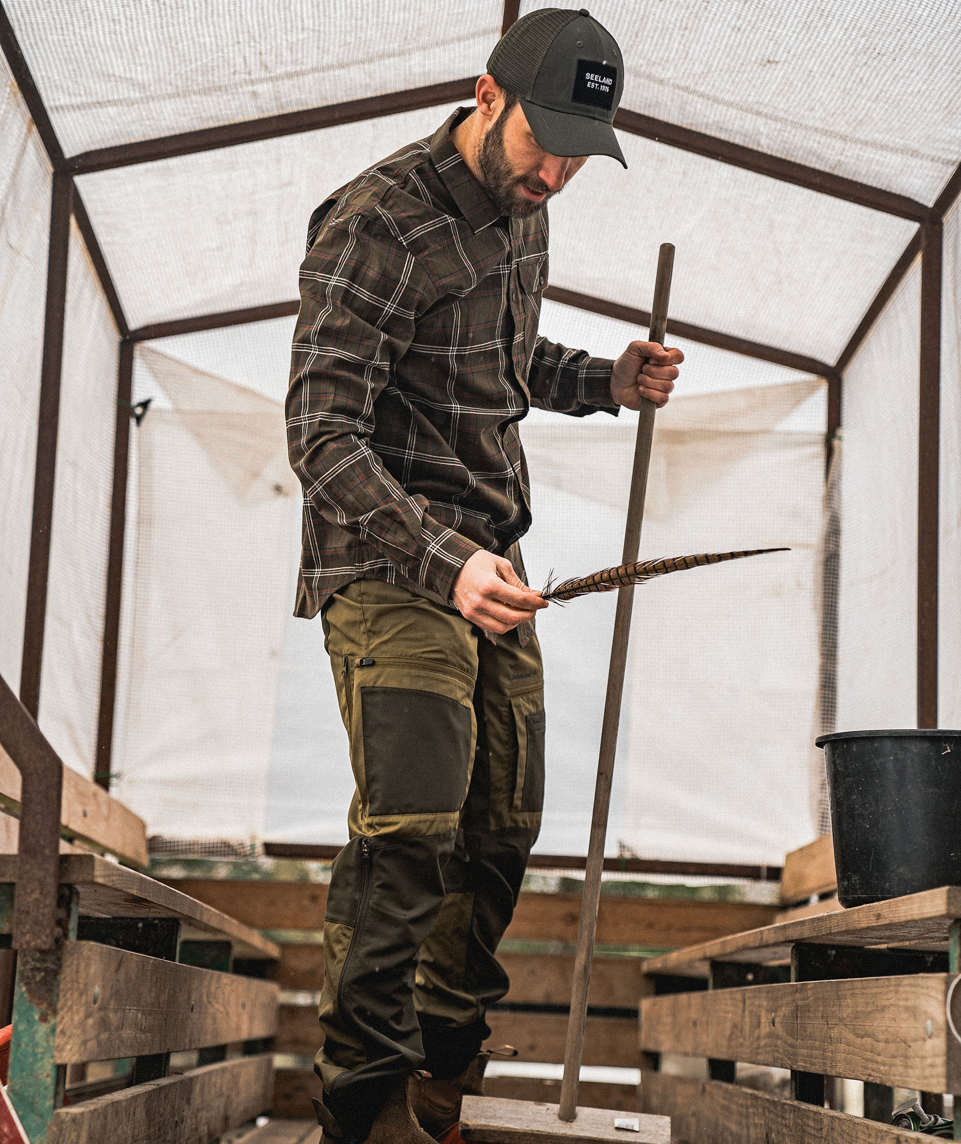 Seeland Hemlock bukser, Military olive/Pine green, large image number 1