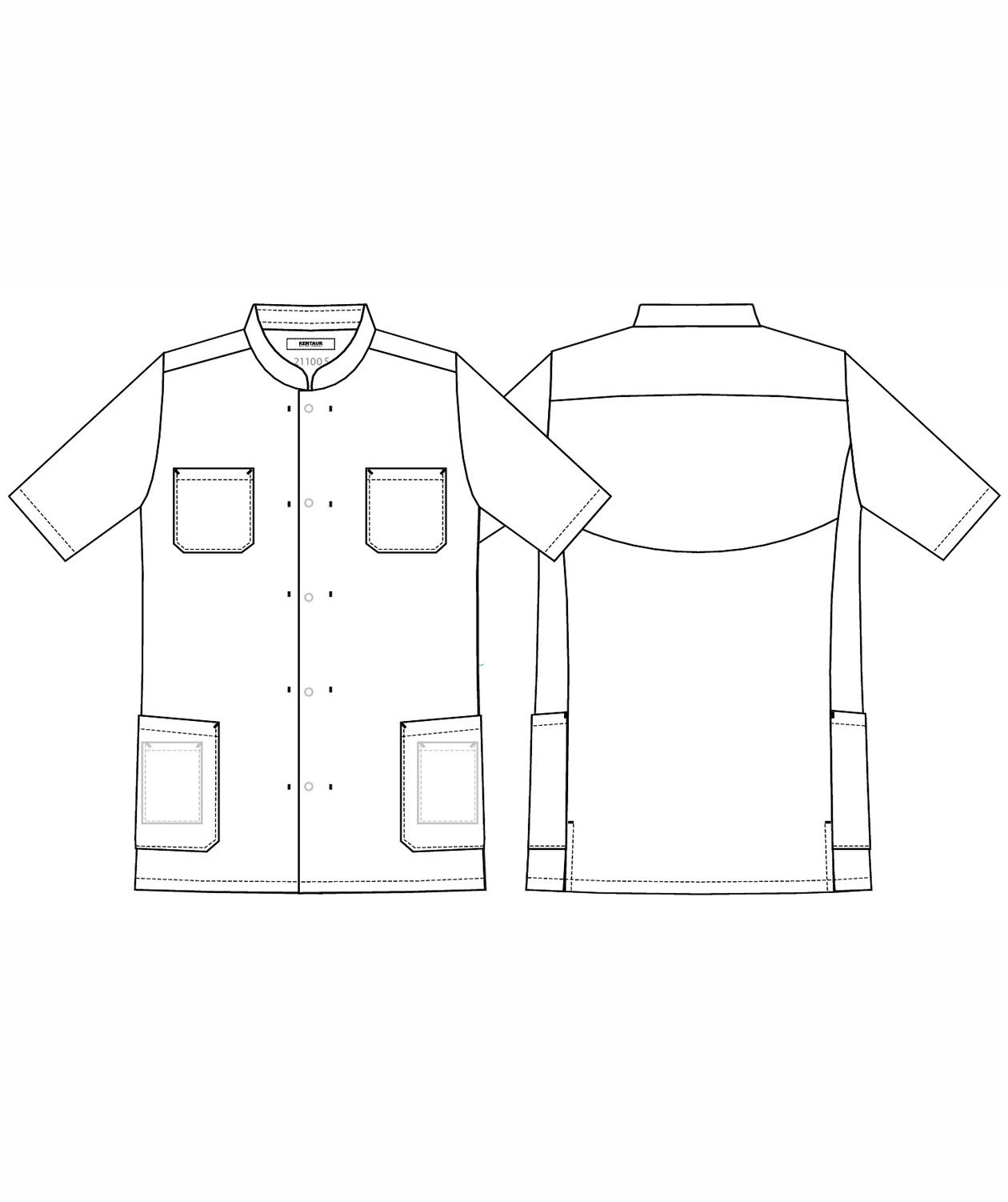 Kentaur short lap coat, White, large image number 4