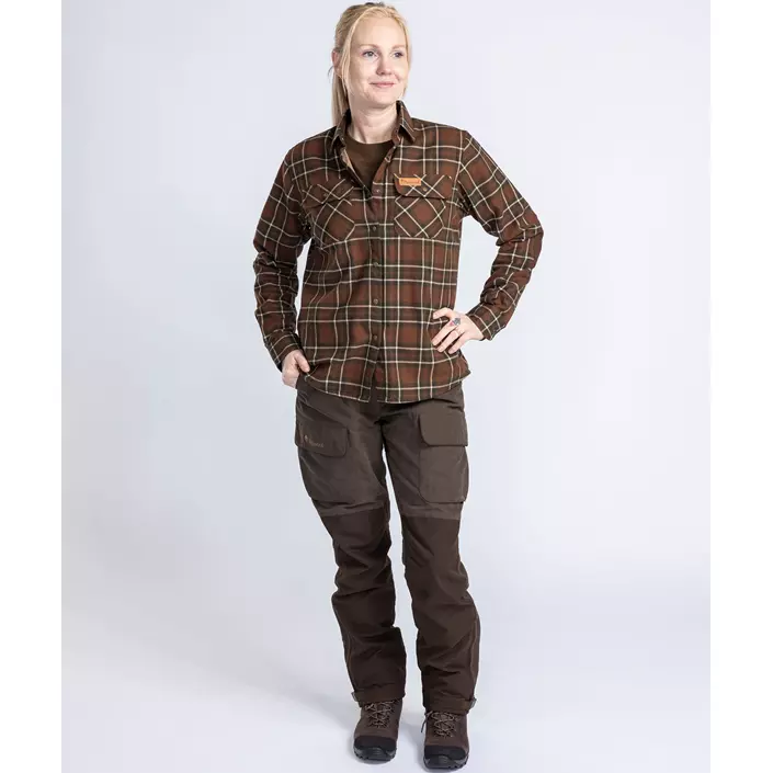 Pinewood Douglas dame flannelskjorte, Nougat/Beige, large image number 1