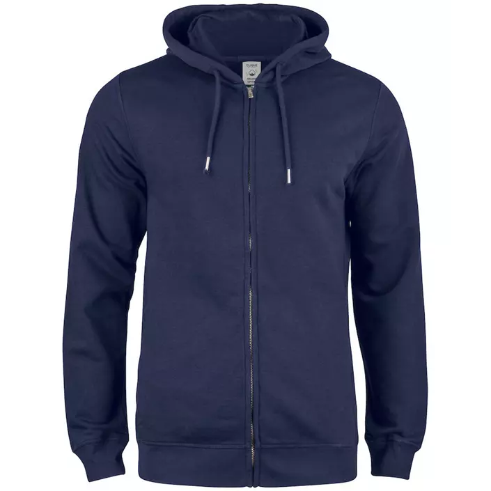 Clique Premium OC hoodie med blixtlås, Mörk Marinblå, large image number 0