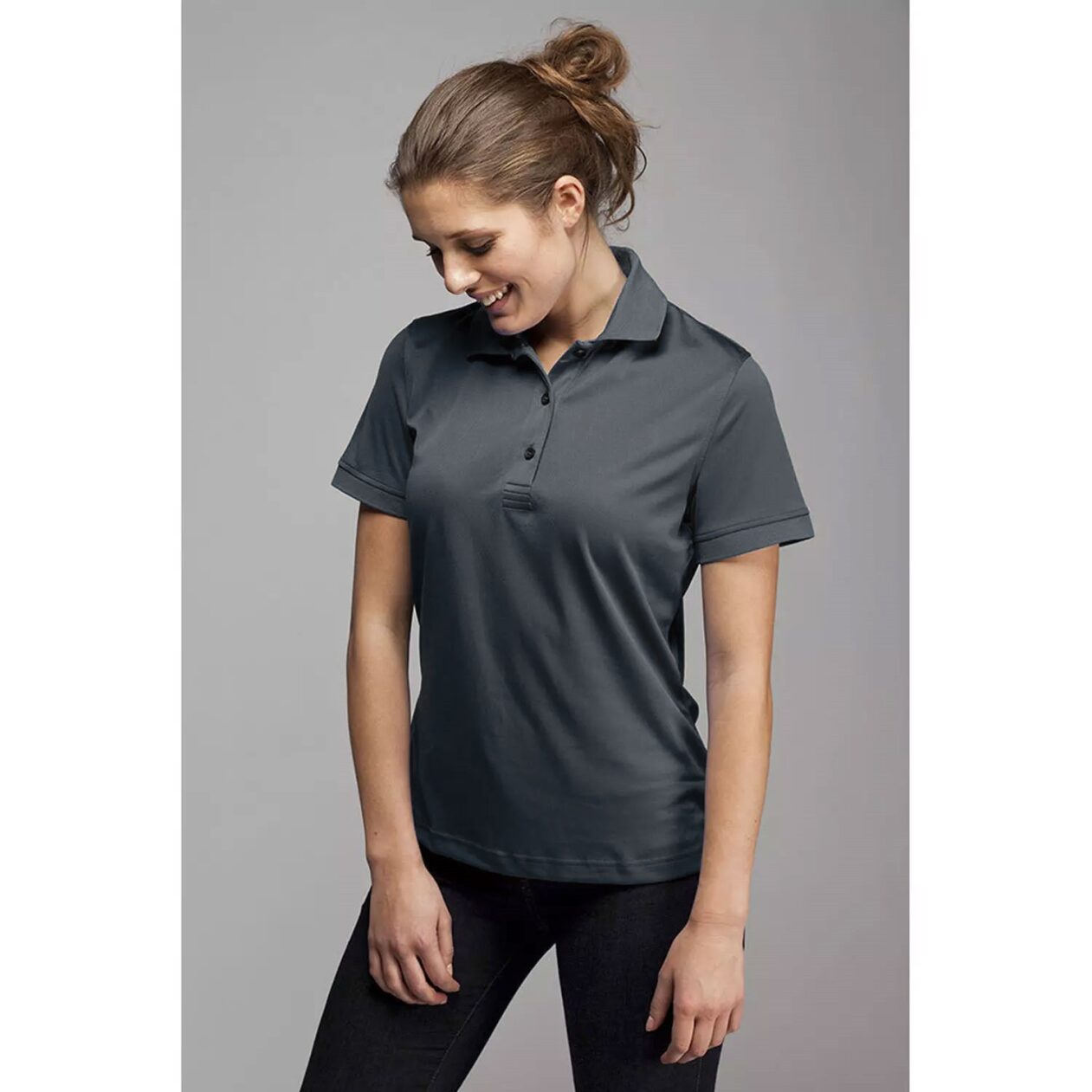 2nd quality Pitch Stone women's polo shirt, Anthracite