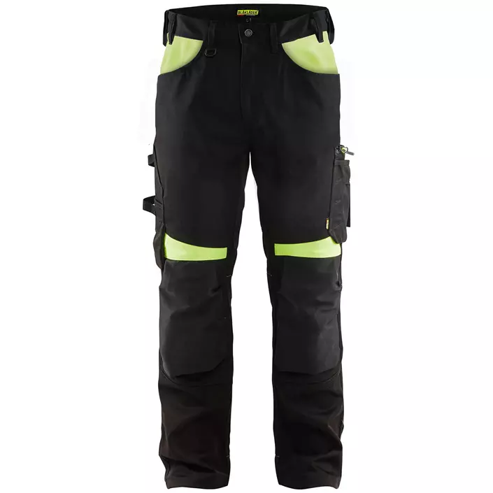 Blåkläder arbejdsbukser, Sort/Hi-Vis Gul, large image number 0