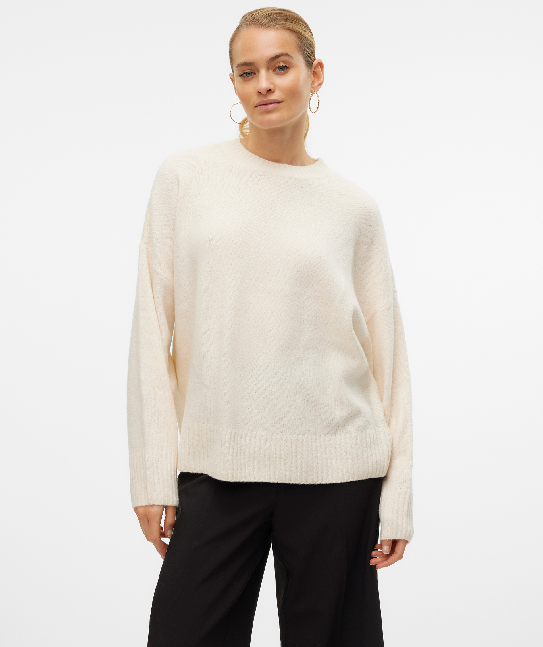 Vero Moda VMBOOM women's knitted pullover, Birch Melange, large image number 1
