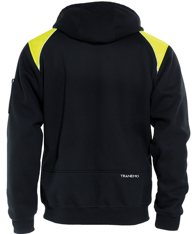 Tranemo Hoodie, Schwarz/Gelb