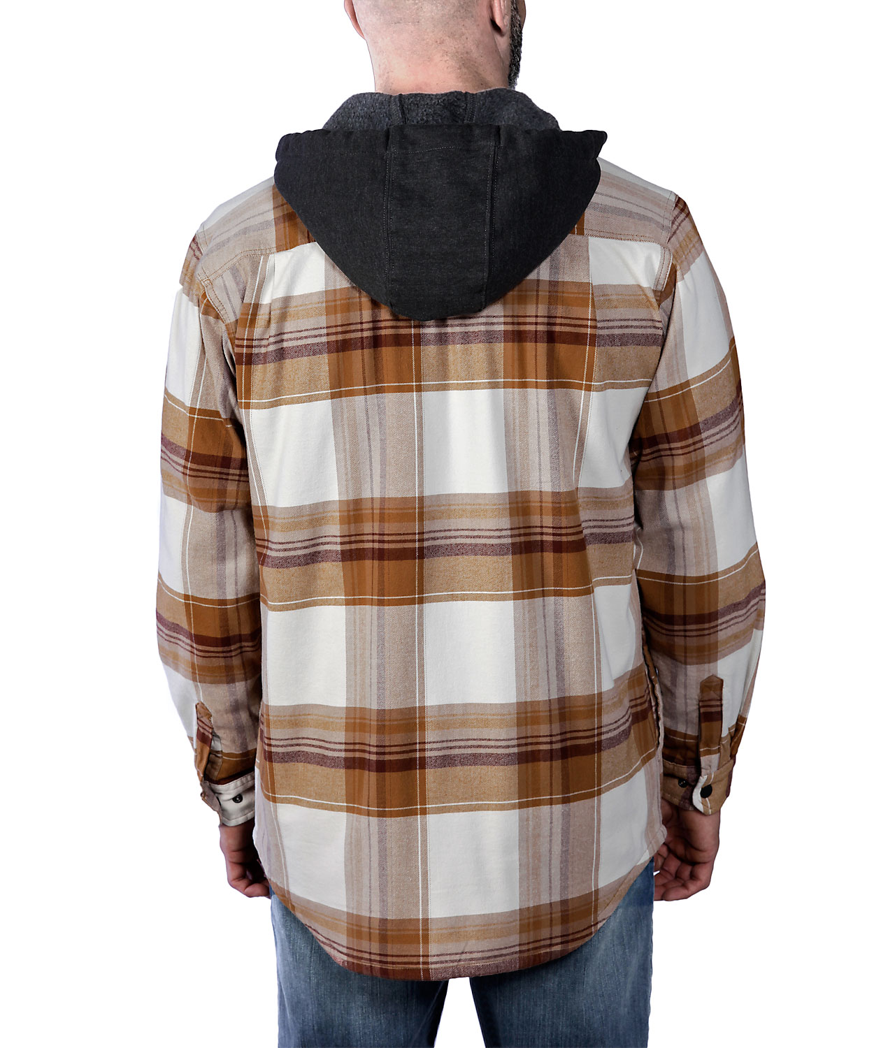 Carhartt fodrad flanellskjorta jacka, Carhartt Brown, large image number 3