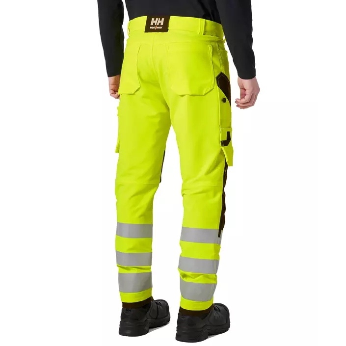 Helly Hansen Alna 4X work trousers full stretch, Hi-vis yellow/Ebony, large image number 3