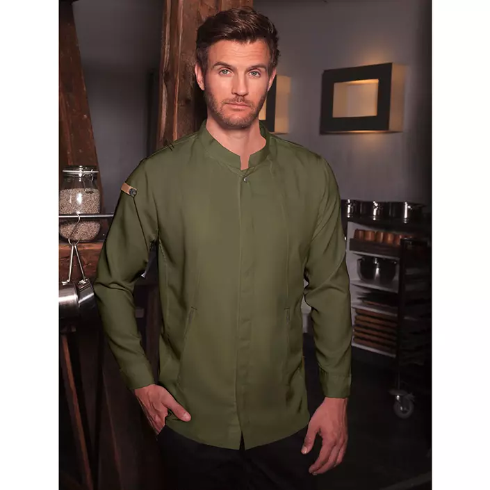 Karlowsky Green-generation chefs jacket, Moss green, large image number 1