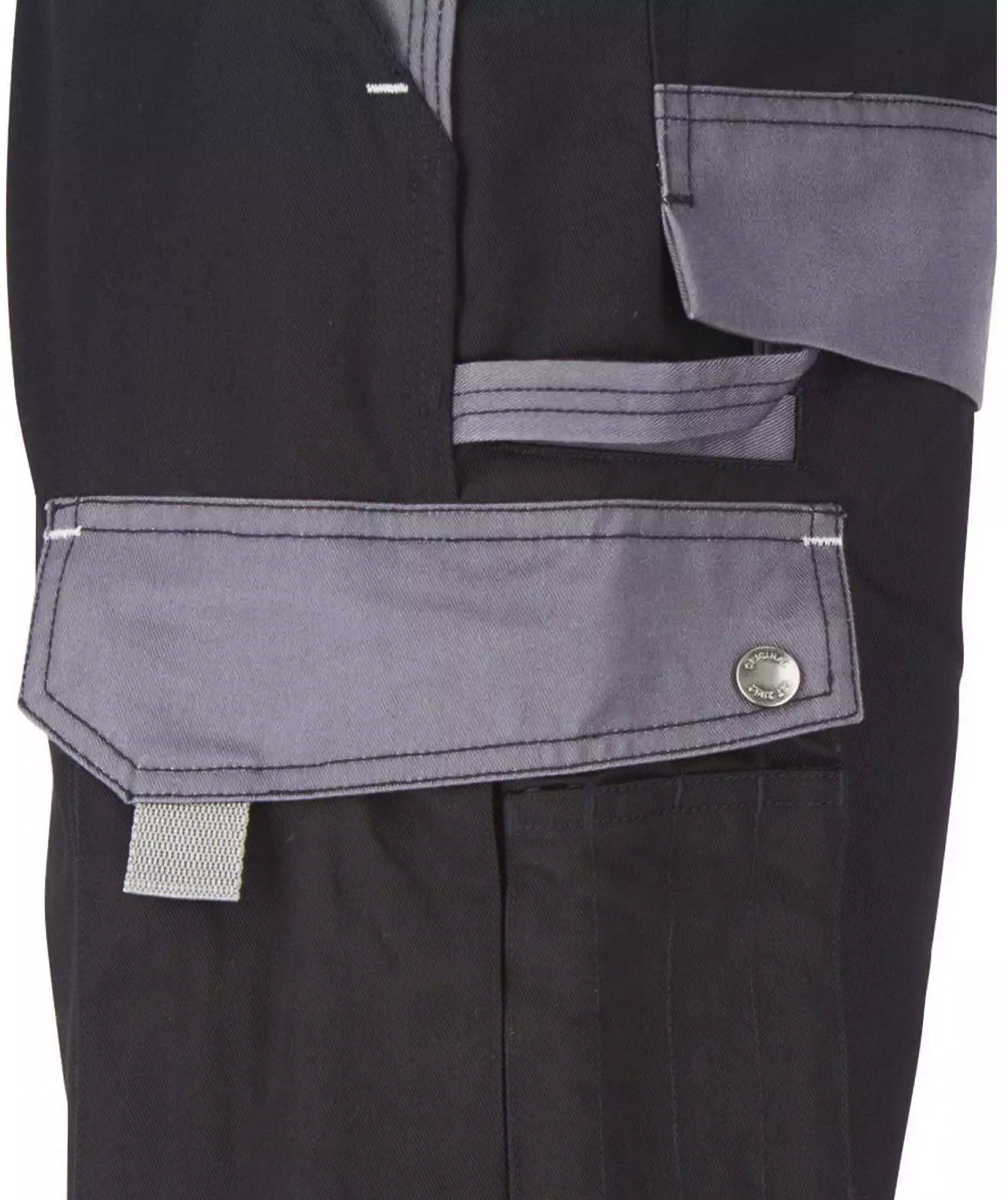 Kramp Original arbeidsbukse med belte, Svart/Gr&aring;, large image number 3