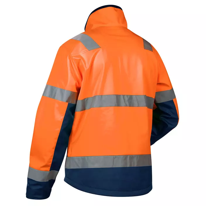 Blåkläder softshell jacket, Hi-vis Orange/Marine, large image number 1