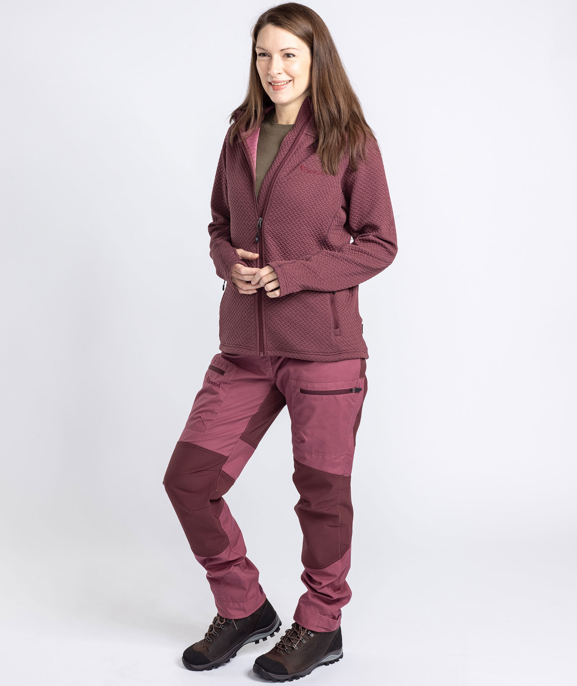 Pinewood Caribou TC damebukser, Light Plum/Earth Plum