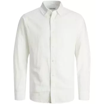 Jack & Jones Plus JJELINEN Slim fit skjorte med lin, Hvit
