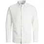 Jack & Jones Plus JJELINEN Slim Fit Hemd mit Lein, Weiß